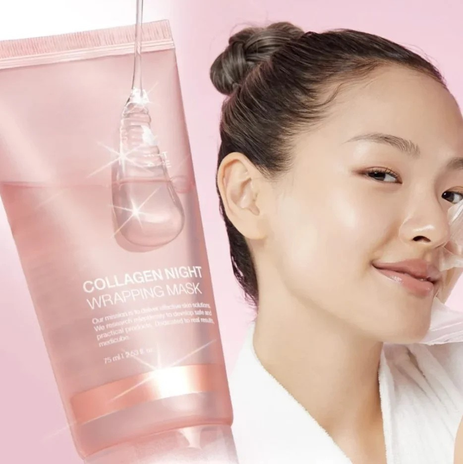 Masque Visage de nuit au Collagène l Anti-imperfection unisexe + 1 pinceau applicateur OFFERT CI