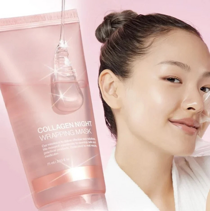 Masque Visage de nuit au Collagène l Anti-imperfection unisexe + 1 pinceau applicateur OFFERT CI