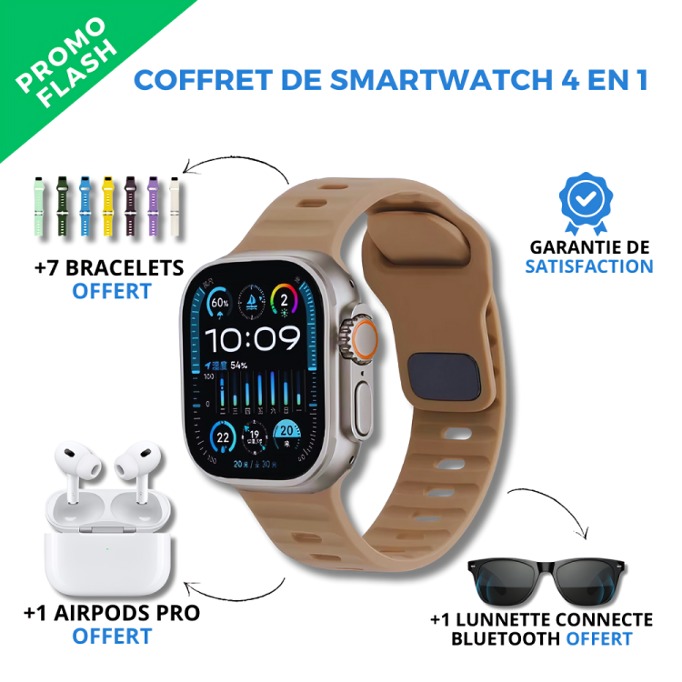 Coffret de Smart Watch 4 en 1