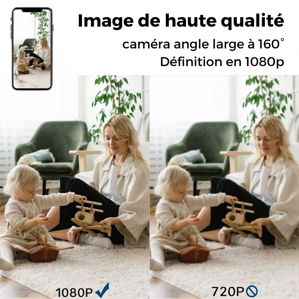 Mini Caméra de surveillance full HD sans fil connecté en WiFi