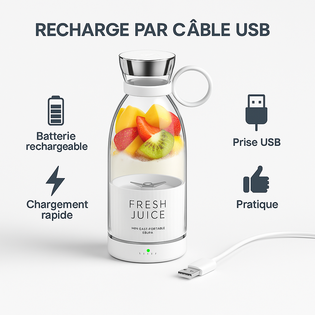 Mixeur Portatif - Jus de fruit & Smoothie