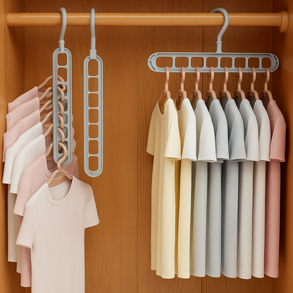 Lot de 10 Cintres Rotatif – Gagnez de l'espace !