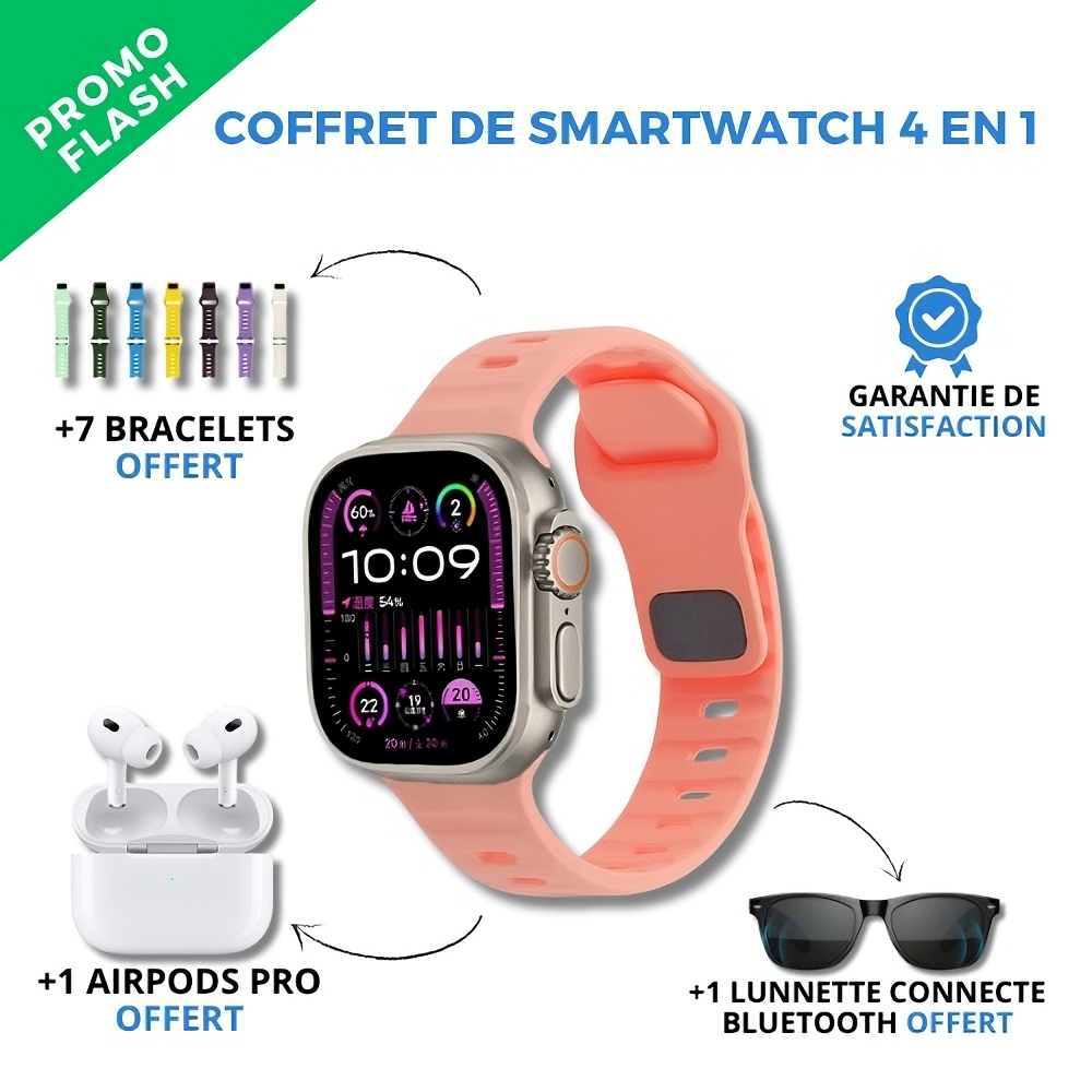 Coffret de Smart Watch 4 en 1
